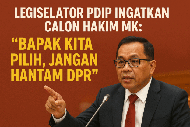 Legislator PDIP Ingatkan Calon Hakim MK: Jangan Lupa Dipilih DPR, Teguh dalam Pendirian